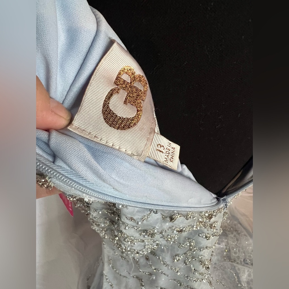 Gianni Binni | Light Blue beaded formal dress | Size 13 Juniors - Picture 6 of 6